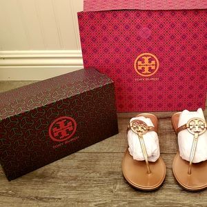 Toryburch Mini Miller Flat jelly Thong Rose Gold 7